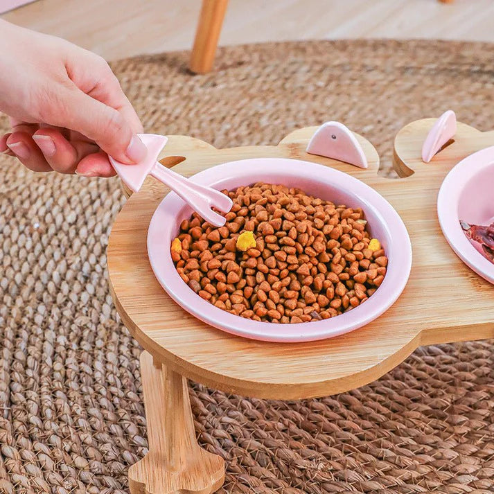 "Elegant Ceramic Food & Water Bowl – Perfect for Cats & Dogs"