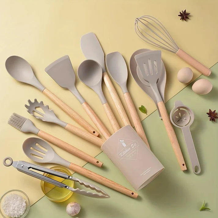 "Kenaidi Premium Silicone Kitchen Set – Heat-Resistant, Non-Stick & Durable Cooking Essentials"