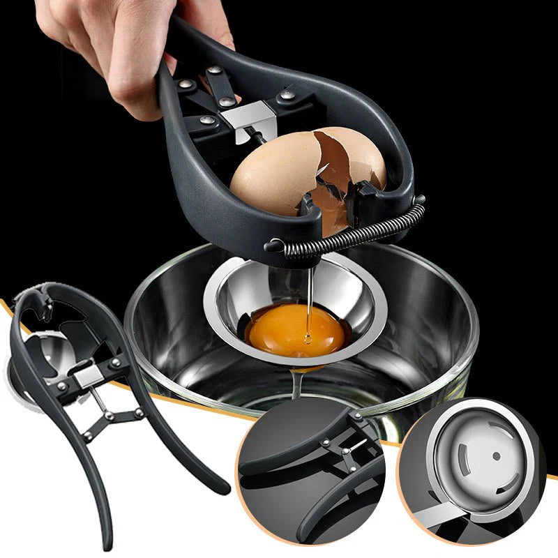 "Stainless Steel Egg Opener – Easy Eggshell Cracker & Separator for Perfect Eggs"