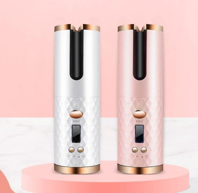 “Luxury Mini Curling Iron – Wireless, USB Rechargeable & Perfect for On-the-Go Styling”