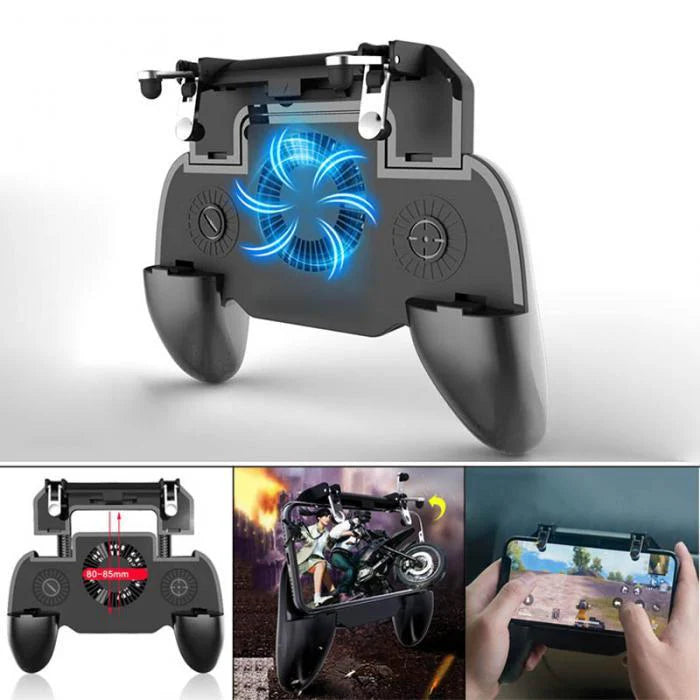 “Universal Gaming Handle with Radiator Cooling – Perfect for iOS & Android Gamers”